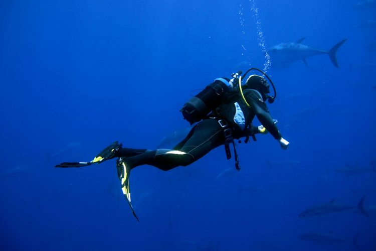 An AltaVista guest enjoying a Scuba diving one day course