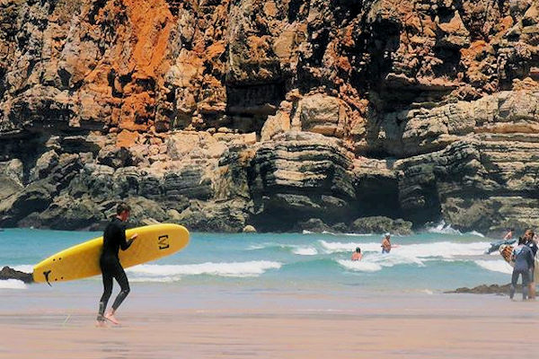 An AltaVista surfer at Black Rock enjoys his day on the waves