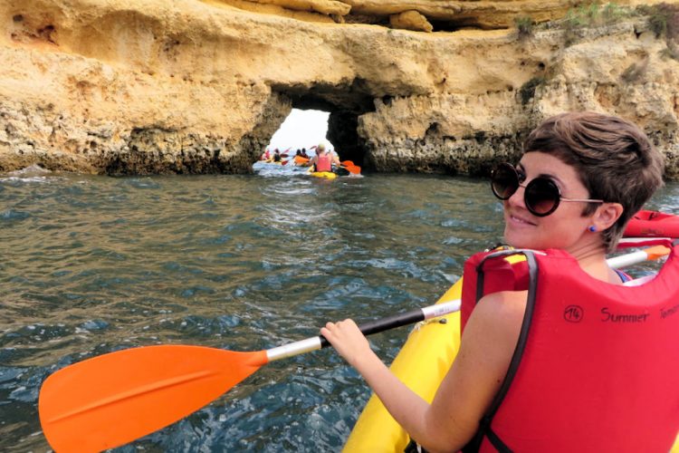 An AltaVista guest exploring the stunning coast at Ponta da Piedade